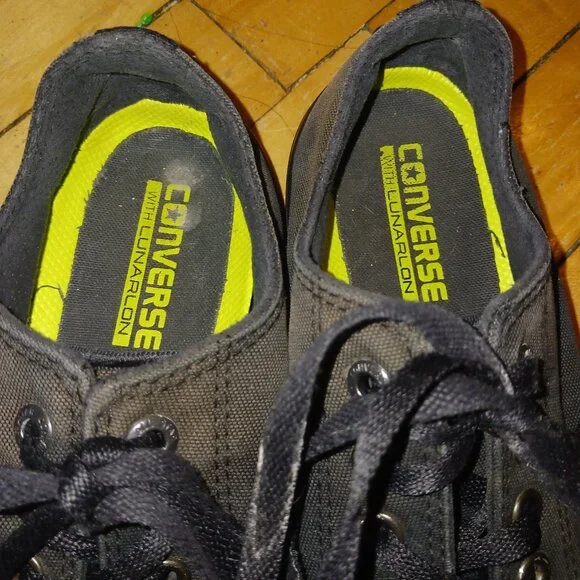 Converse Chuck Taylor II‎ All Star Low Black Lunarlon M 8.5 W 10.5 Monochrome - Picture 3 of 5